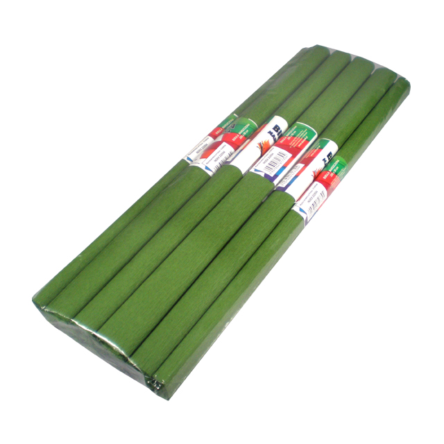Krepový papier 50x200 olivovo zelený 25