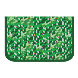 Peraèník 1zip REYBAG Green Pixel