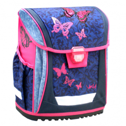 Kompaktná školská taška REYBAG Glitter Butterfly