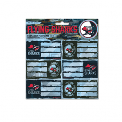 Štítky na zošity Flying Sharks ARS UNA