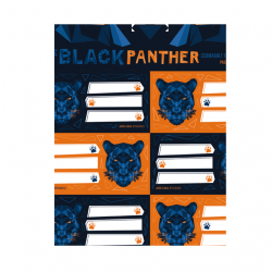 Štítky na zošity Black Panther ARS UNA