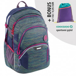 Školský ruksak Coocazoo JobJobber2, Wildberry Knit+ BONUS ŠPORTOVÝ VAK za 0,05 EUR